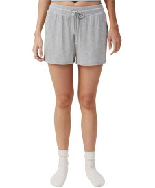 【送料無料】 コットンオン レディース ナイトウェア アンダーウェア Women's Sleep Recovery Relaxed Shorts Gray Marle Rib