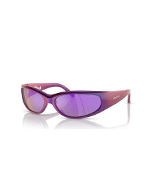 【送料無料】 アーネット メンズ サングラス・アイウェア アクセサリー Men's Catfish Sunglasses Mirror AN4302 Iridescent Blue, Violet