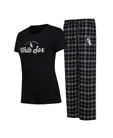 【送料無料】 コンセプツ スポーツ レディース ナイトウェア アンダーウェア Women's Black Gray Chicago White Sox Arctic T-shirt and Flannel Pants Sleep Set Black, Gray