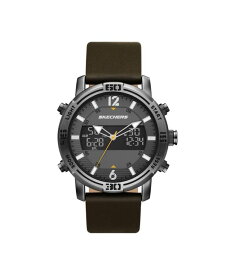 【送料無料】 スケッチャーズ メンズ 腕時計 アクセサリー Redlands Men's 47mm Analog-Digital Watch Dark Brown Dark brown