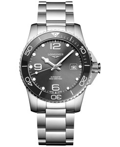 �����W�� �����Y �A�N�Z�T���[ �r���v T�V���c Longines Men's Swiss Automatic HydroConquest Stainless Steel Bracelet Watch 41mm No Color