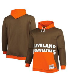 【送料無料】 ミッチェル&ネス メンズ パーカー・スウェット フーディー アウター Men's Brown Orange Cleveland Browns Big and Tall Big Face Pullover Hoodie Brown, Orange