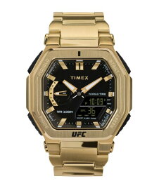 【送料無料】 タイメックス メンズ 腕時計 アクセサリー UFC Men's Colossus Analog-Digital Gold-Tone Stainless Steel Watch 45mm Gold-Tone