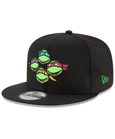 【送料無料】 ニューエラ メンズ 帽子 アクセサリー Men's Black Teenage Mutant Ninja Turtles 9FIFTY Adjustable Snapback Hat Black