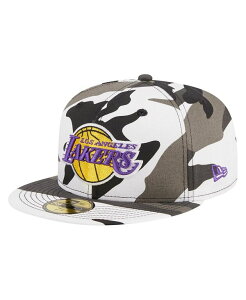 j[G Y ANZT[ Xq New Era Men's Los Angeles Lakers Snow Camo 59FIFTY Fitted Hat Camo