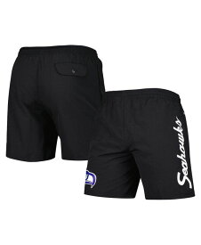 【送料無料】 ミッチェル&ネス メンズ ハーフパンツ・ショーツ ボトムス Men's Black Seattle Seahawks Team Essentials Nylon Shorts Black