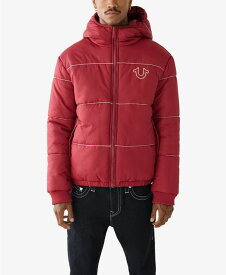 【送料無料】 トゥルーレリジョン メンズ ジャケット・ブルゾン ダウンジャケット アウター Men's Big T Puffer Jacket Tibetan Red