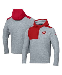 A_[A[}[ Y AE^[ WPbgEu] t[X p[J[ WPbg Under Armour Men's Gray Wisconsin Badgers Survivor Fleece Hoodie Quarter-Zip Jacket Gray O[