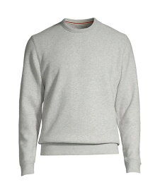 【送料無料】 ランズエンド メンズ パーカー・スウェット アウター Men's Tall Long Sleeve Serious Sweats Crewneck Sweatshirt Gray heather