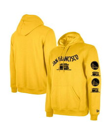 【送料無料】 ニューエラ メンズ パーカー・スウェット フーディー アウター Men's Yellow Golden State Warriors 2023/24 City Edition Pullover Hoodie Yellow