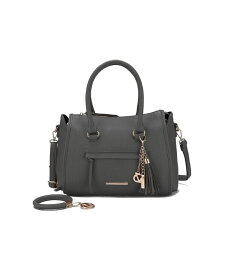 【送料無料】 MKFコレクション レディース ハンドバッグ バッグ Valeria Satchel with Keyring by Mia K. Charcoal