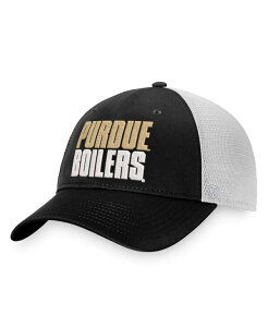 gbvIuU[h Y ANZT[ Xq Top of the World Men's Black White Purdue Boilermakers Stockpile Trucker Snapback Hat