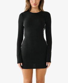 【送料無料】 トゥルーレリジョン レディース ワンピース トップス Women's Long Sleeve Taping Dress Jet Black