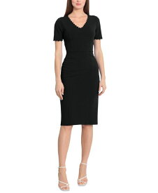 【送料無料】 マギーロンドン レディース ワンピース トップス Women's Short-Sleeve Sheath Dress Black