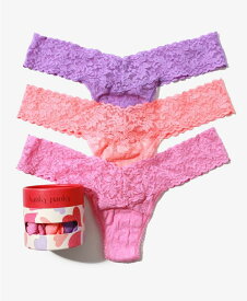 【送料無料】 ハンキーパンキー レディース パンツ アンダーウェア Women's Holiday 3 Pack Low Rise Thong Underwear Electric Orchid, Neon Coral, Drifting Horizon