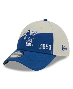 j[G Y ANZT[ Xq New Era Men's Cream Royal Indianapolis Colts 2023 Sideline Historic 39THIRTY Flex Hat Cream Royal N[