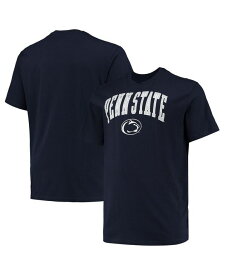 【送料無料】 チャンピオン メンズ Tシャツ トップス Men's Navy Penn State Nittany Lions Big and Tall Arch Over Wordmark T-shirt Navy