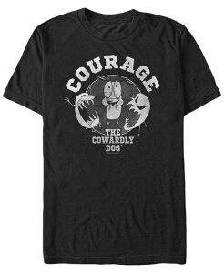 �t�B�t�X�T�� �����Y �g�b�v�X T�V���c Fifth Sun Men's Courage The Cowardly Dog Ghostly Pair Short Sleeve T- shirt Black �u���b�N