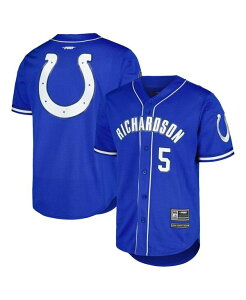 vX^_[h Y gbvX TVc bV Vc Pro Standard Men's Anthony Richardson Royal Indianapolis Colts Mesh Baseball Button-Up T-shirt Royal