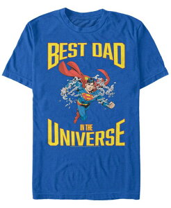 �t�B�t�X�T�� �����Y �g�b�v�X T�V���c Fifth Sun Men's Superman Super Best Dad Short Sleeve T-shirt Royal