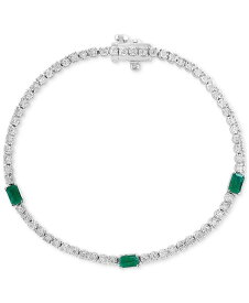 【送料無料】 エフィー レディース ブレスレット・バングル・アンクレット アクセサリー EFFY&reg; Emerald (3/4 ct. t.w.) & Diamond (1/2 ct. t.w.) Tennis Bracelet in Sterling Silver Emerald