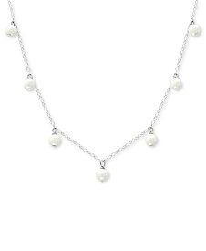 【送料無料】 ジャーニ ベルニーニ レディース ネックレス・チョーカー・ペンダントトップ アクセサリー Cultured Freshwater Pearl (5mm) Dangle Collar Necklace 16" + 2" extender Silver