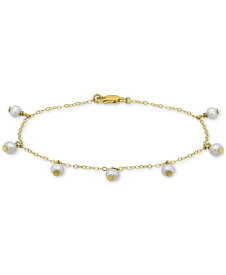 【送料無料】 ジャーニ ベルニーニ レディース ブレスレット・バングル・アンクレット アクセサリー Cultured Freshwater Pearl (5mm) Dangle Link Bracelet Gold Over Silver