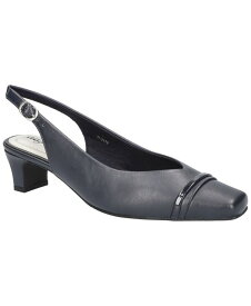 【送料無料】 イージーストリート レディース パンプス シューズ Women's Sayo Buckle Slingback Pumps Navy