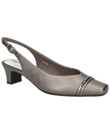 【送料無料】 イージーストリート レディース パンプス シューズ Women's Sayo Buckle Slingback Pumps Pewter