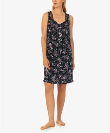 【送料無料】 エイレーンウェスト レディース ナイトウェア アンダーウェア Women's Sleeveless Ballet Nightgown Black Floral