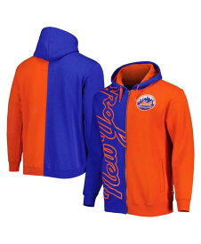 【送料無料】 ミッチェル&ネス メンズ パーカー・スウェット フーディー アウター Men's Royal and Orange New York Mets Fleece Full-Zip Hoodie Royal, Orange