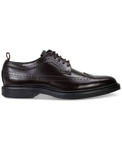 q[S{X Y V[Y hXV[Y Dark Red Hugo Boss Men's Larry Wingtip Derby Dress Shoe