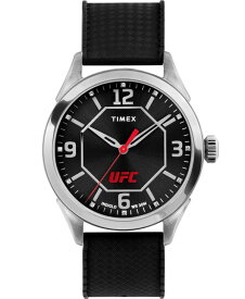 【送料無料】 タイメックス メンズ 腕時計 アクセサリー UFC Men's Quartz Athena Silicone Black Watch 42mm Black