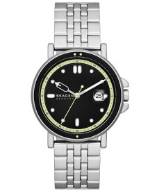 【送料無料】 スカーゲン メンズ 腕時計 アクセサリー Men's Signatur Sport Three Hand Date Silver-Tone Stainless Steel Watch 40mm Silver-Tone