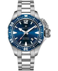 n~g Y ANZT[ rv TVc Hamilton Men's Swiss Automatic Khaki Frogman Stainless Steel Bracelet Watch 42mm H77705145 Blue u[