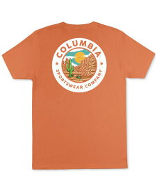 【送料無料】 コロンビア メンズ Tシャツ トップス Men's Inhabited Classic-Fit Logo Graphic T-Shirt Desert Orange