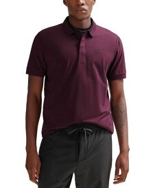 【送料無料】 ヒューゴボス メンズ ポロシャツ トップス Men's 3D-Stripe Collar Polo Shirt Merlot