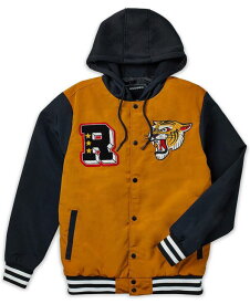 【送料無料】 リーズン メンズ ジャケット・ブルゾン アウター Men's Tigers Varsity Hooded Jacket Khaki
