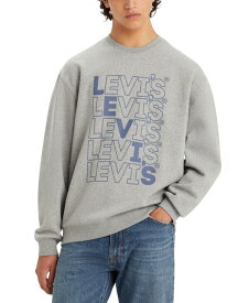 【送料無料】 リーバイス メンズ パーカー・スウェット アウター Men's Relaxed-Fit Logo Crewneck Sweatshirt Logo Grey