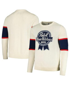 AJj[h Y AE^[ p[J[EXEFbg Z[^[ American Needle Men's Cream Pabst Blue Ribbon McCallister Pullover Sweater Cream N[