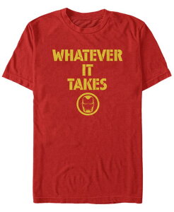 �t�B�t�X�T�� �����Y �g�b�v�X T�V���c ���S Fifth Sun Marvel Men's Avengers Endgame Whatever It Takes Iron Man Logo Short Sleeve T-shirt Red ���b�h