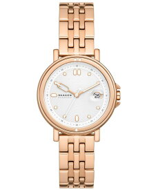 【送料無料】 スカーゲン レディース 腕時計 アクセサリー Women's Signatur Sport Lille Three Hand Date Rose Gold-Tone Stainless Steel Watch 34mm Rose Gold-Tone