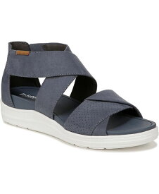 【送料無料】 ドクター・ショール レディース サンダル シューズ Women's Time Off Fun Ankle Strap Sandals Oxide Blue Microfiber