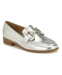 iCEFXg fB[X V[Y Xb|E[t@[ [t@[ Nine West Women's Lilma Slip-On Round Toe Dress Loafers Silver - Faux Leather Vo[