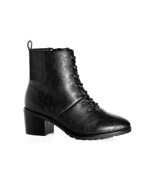 【送料無料】 アベニュー レディース ブーツ・レインブーツ シューズ Women's WIDE FIT Sloane Lace Up Ankle Boot - black Black