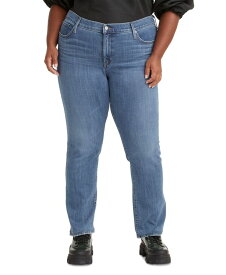 【送料無料】 リーバイス レディース デニムパンツ ジーンズ ボトムス Plus Size 314 Mid-Rise Shaping Straight-Leg Jeans Lapis Gem