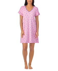 【送料無料】 クドルドッズ レディース ナイトウェア アンダーウェア Women's Printed Short-Sleeve Sleepshirt Periwinkle Grid