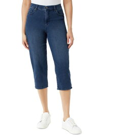 【送料無料】 グロリアバンデービルト レディース デニムパンツ ジーンズ ボトムス Women's Amanda High-Rise Straight-Leg Capri Jeans Mannor Blue