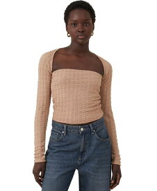 【送料無料】 コットンオン レディース シャツ トップス Women's Nova Textured Long Sleeve Shrug Top Chestnut