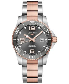 【送料無料】 ロンジン メンズ 腕時計 アクセサリー Men's Swiss Automatic HydroConquest Two-Tone Stainless Steel Bracelet Watch 41mm Grey